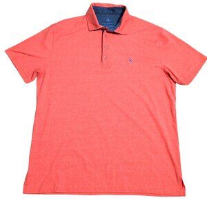 Tailorbyrd Men's Polo Shirt sz L Heather Coral - Stretch Fabric - EUC